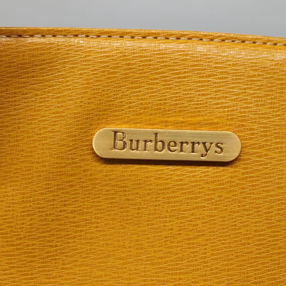 Burberry Vintage Handbag Leather, YELLOW, LEATHER, Handbag
