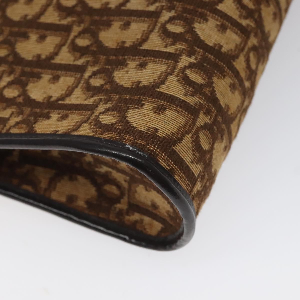 Christian Dior Vintage Trotter Shoulder Bag Canvas, BROWN, CANVAS, Shoulder bag