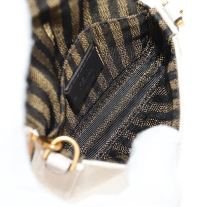 Fendi Chain Baguette Charm Bag Zucca Embroidered Canvas, MULTICOLOUR, CANVAS, Shoulder bag