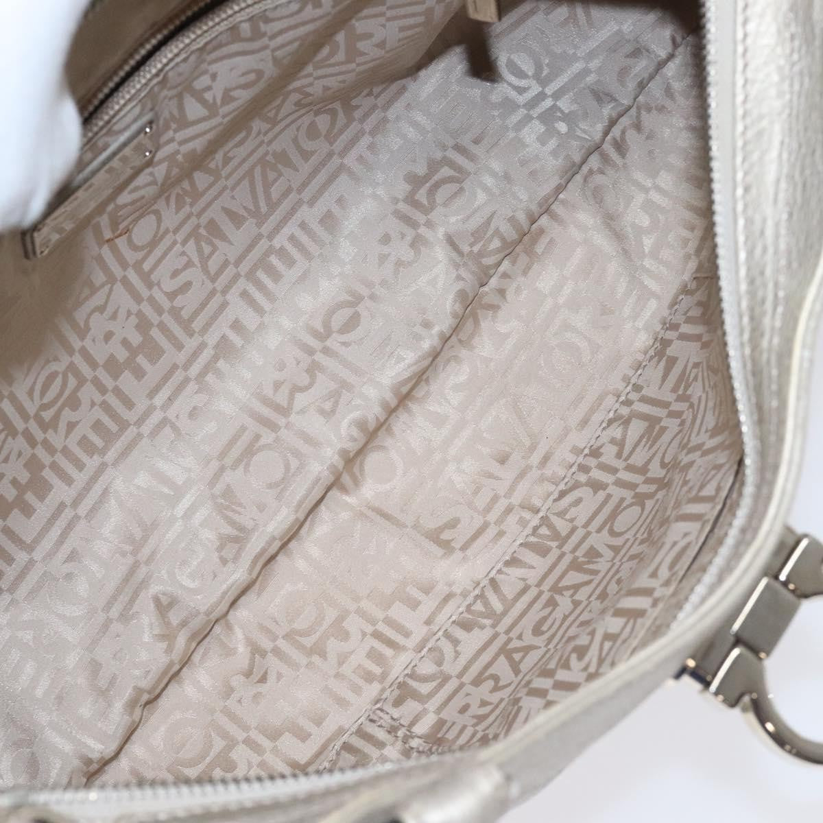 Salvatore Ferragamo Marisa Satchel Leather, SILVER, LEATHER, Shoulder bag