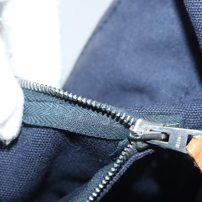 Hermes Fourre Tout Tote Toile, NAVY, CANVAS, Tote bag