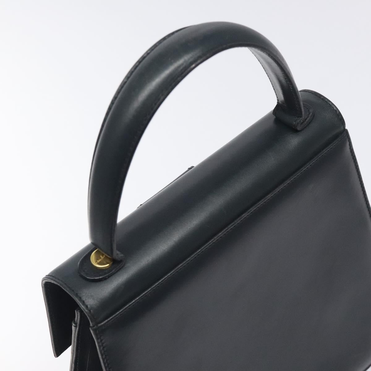 Salvatore Ferragamo Vintage Handbag Leather, BLACK, LEATHER, Handbag