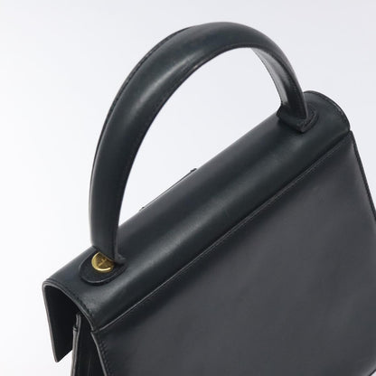 Salvatore Ferragamo Vintage Handbag Leather, BLACK, LEATHER, Handbag