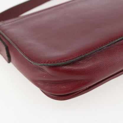 Saint Laurent Vintage Shoulder Bag Leather, RED, LEATHER, Shoulder bag