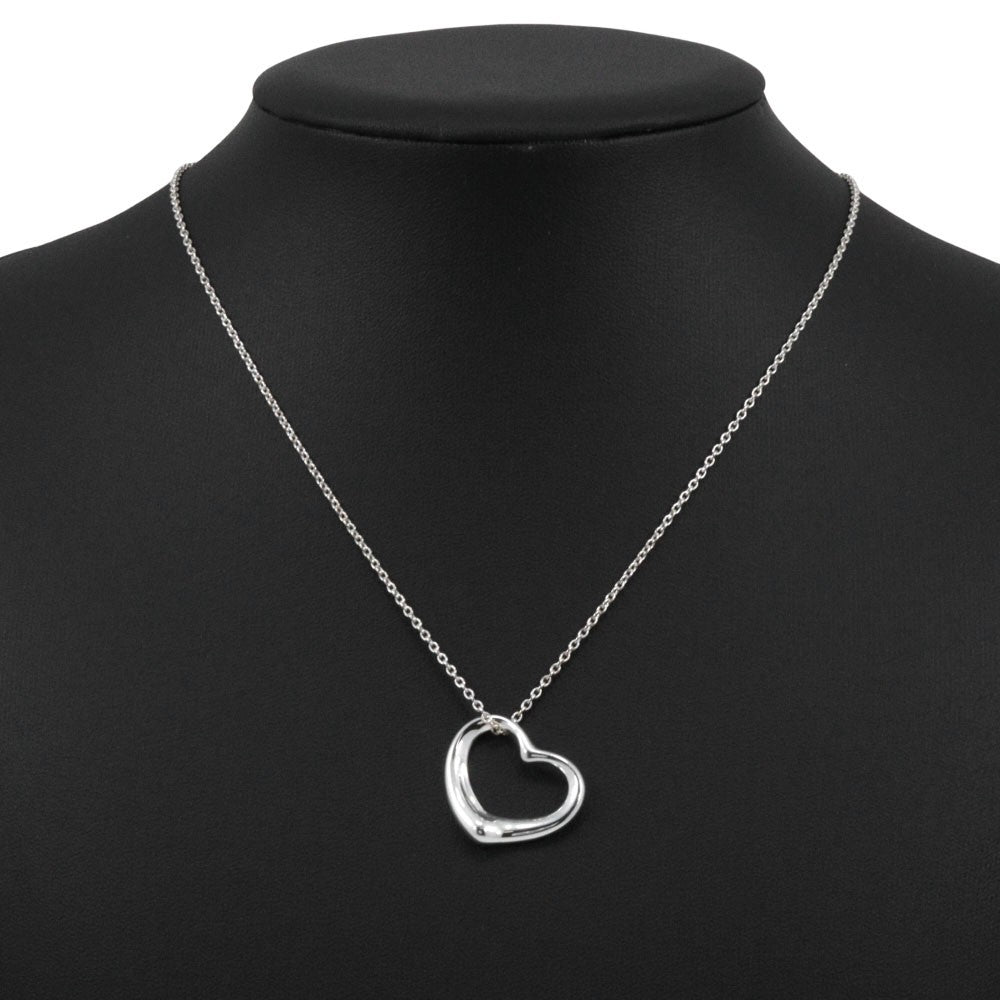 Tiffany & Co. Elsa Peretti Open Heart Pendant Necklace silver, SILVER, SILVER, Necklace