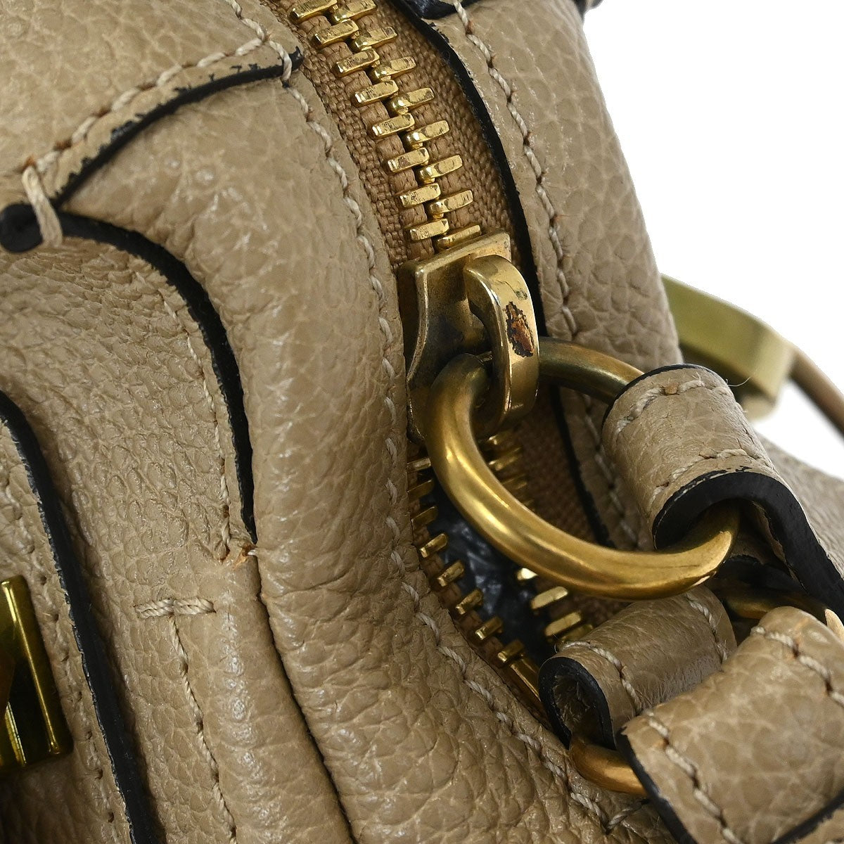 Chloe Paraty Top Handle Bag Leather, BEIGE, LEATHER, Handbag