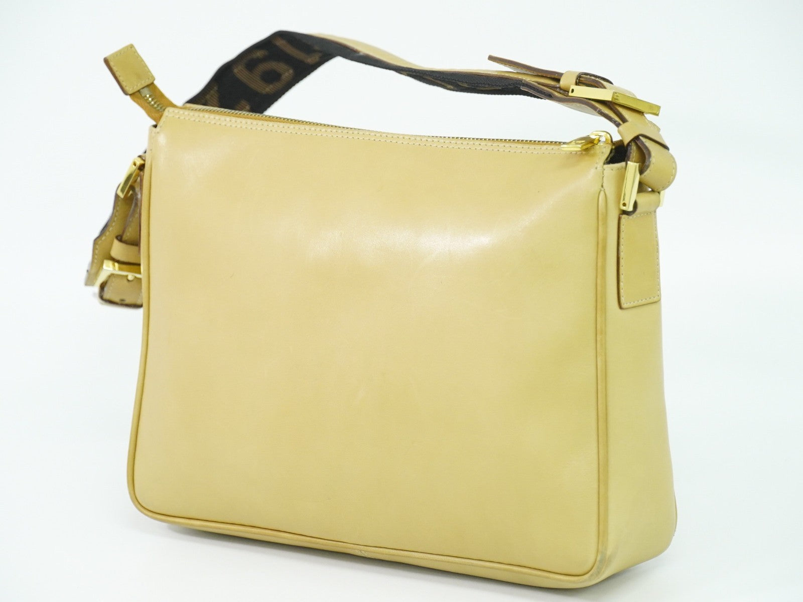 Fendi Baguette Bag Leather, BEIGE, LEATHER, Handbag