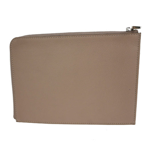 Louis Vuitton Zip Around Pochette Jour Leather, GRAY, LEATHER, Clutche & pouche