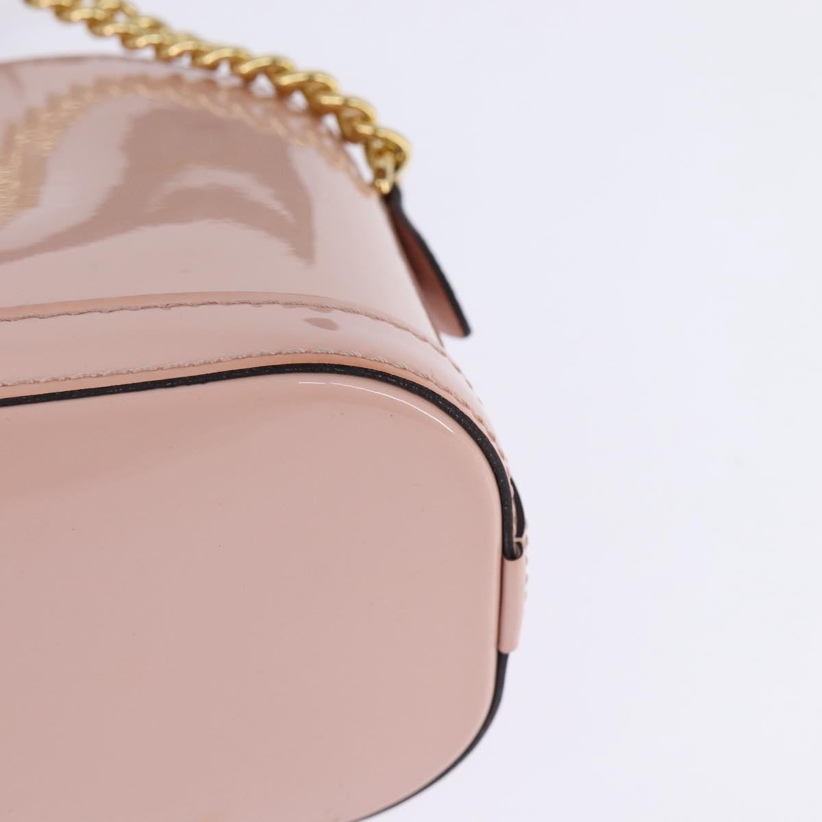 Louis Vuitton Alma Chain Handbag Vernis with Monogram Canvas, PINK, PATENT_LEATHER, Shoulder bag