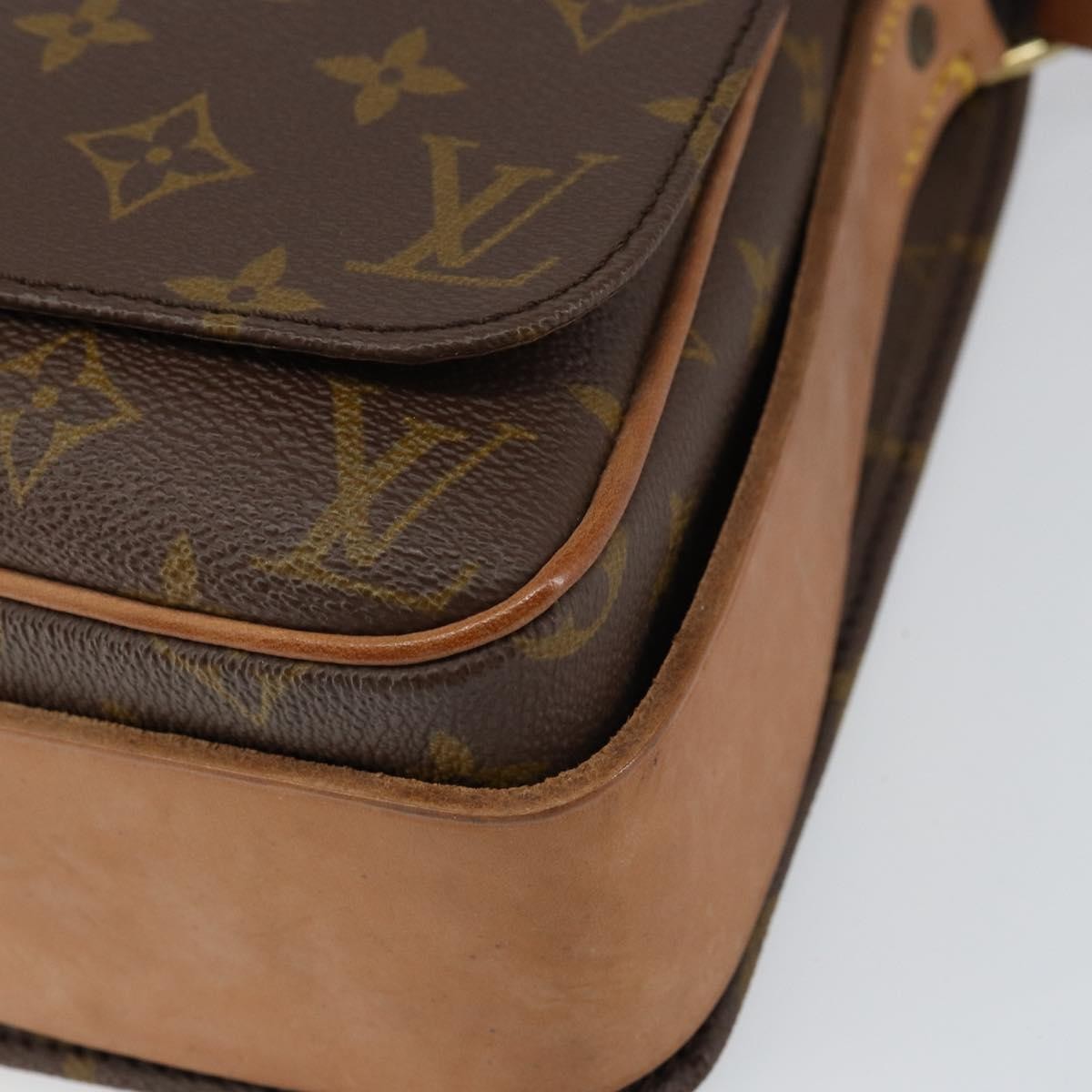 Louis Vuitton Cartouchiere Handbag Monogram Canvas, BROWN, CANVAS, Shoulder bag