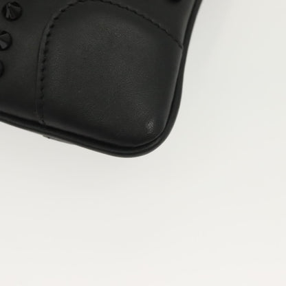 Christian Louboutin Loubiclutch Spiked Leather, BLACK, LEATHER, Shoulder bag