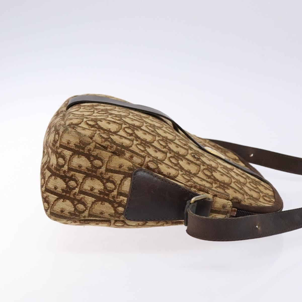 Christian Dior Vintage Trotter Shoulder Bag Canvas, BROWN, CANVAS, Shoulder bag