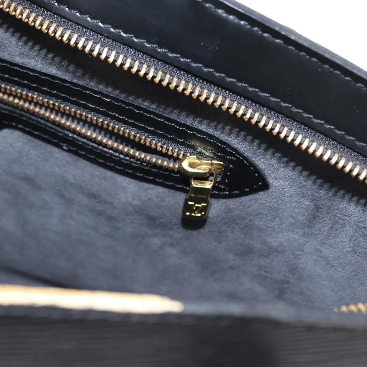 Louis Vuitton Saint Jacques Handbag Epi Leather, BLACK, LEATHER, Shoulder bag