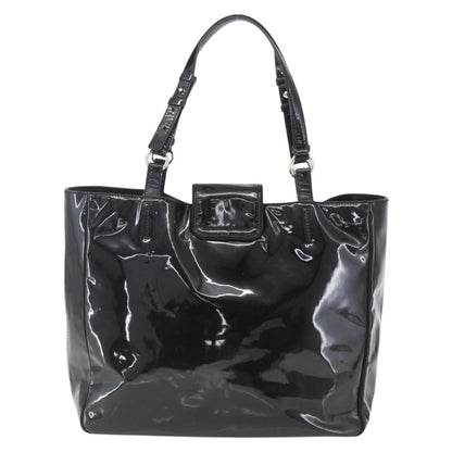 Salvatore Ferragamo Vintage Tote bag Patent Leather, BLACK, PATENT_LEATHER, Tote bag