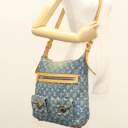 Louis Vuitton Baggy Handbag Denim, BLUE, DENIM_JEANS, Shoulder bag