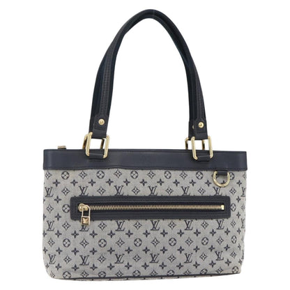 Louis Vuitton Lucille Handbag Mini Lin, BLUE, CANVAS, Handbag