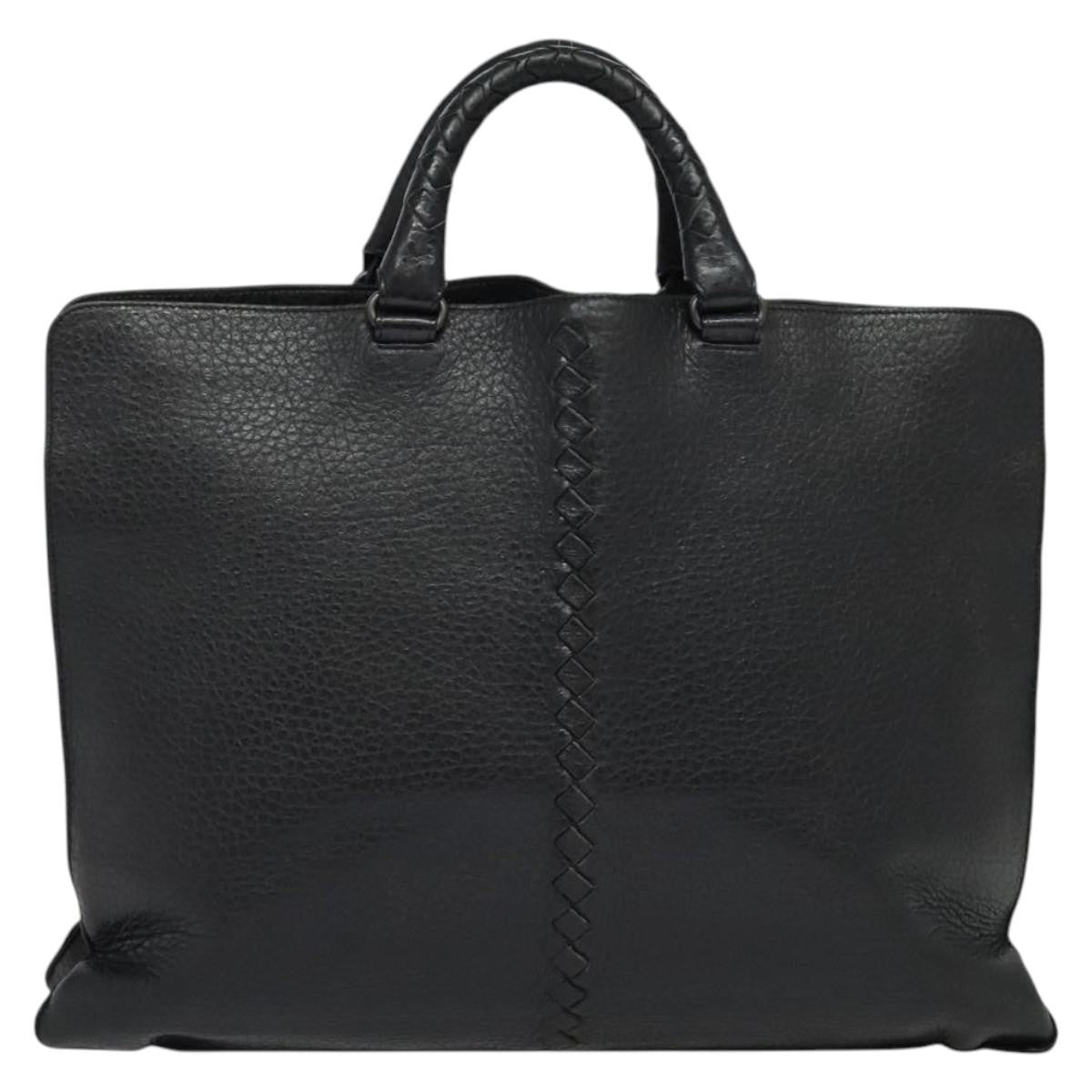 Bottega Veneta Double Compartment Convertible Tote Intrecciato Nappa, BLACK, LEATHER, Tote bag