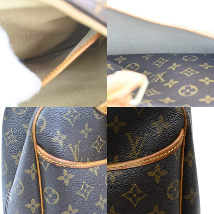 Louis Vuitton Deauville Handbag Monogram Canvas, BROWN, CANVAS, Handbag