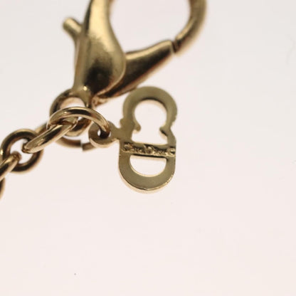 Christian Dior Logo Necklace Crystal Embellished Metal, GOLD, METAL, Necklace