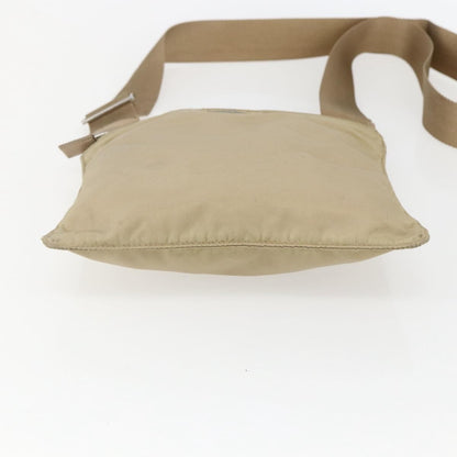 Prada Front Pocket Messenger Bag Tessuto, BEIGE, NYLON, Shoulder bag