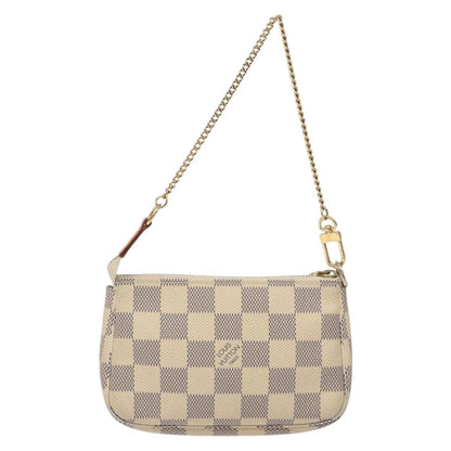 Louis Vuitton Pochette Accessoires Damier, WHITE, CANVAS, Clutche & pouche