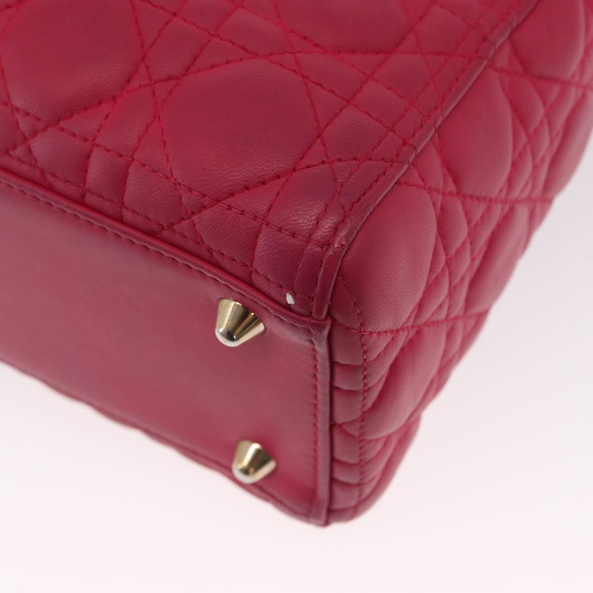 Christian Dior Lady Dior Bag Cannage Quilt Lambskin, PINK, LEATHER, Handbag