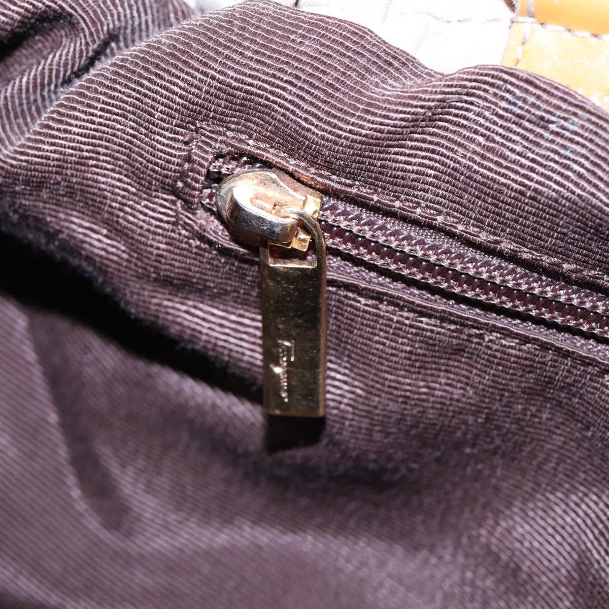 Salvatore Ferragamo Convertible Bow Satchel Nylon, BEIGE, NYLON, Handbag