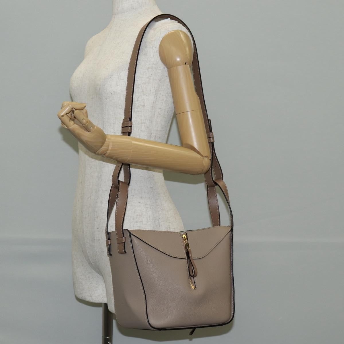Loewe Hammock Bag Leather, BEIGE, LEATHER, Handbag