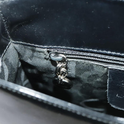 Salvatore Ferragamo Gancini handbag Leather, BLACK, LEATHER, Handbag