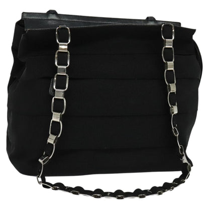 Salvatore Ferragamo Vala Shoulder Bag Canvas, BLACK, CANVAS, Shoulder bag