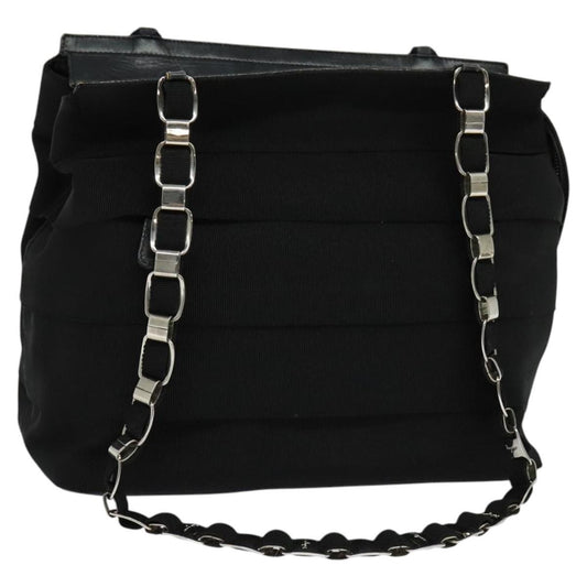 Salvatore Ferragamo Vala Shoulder Bag Canvas, BLACK, CANVAS, Shoulder bag