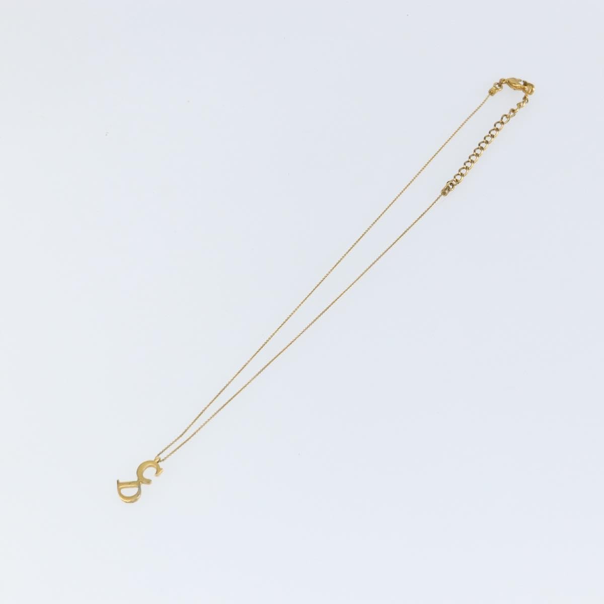 Christian Dior CD Pendant Necklace Metal, GOLD, METAL, Necklace