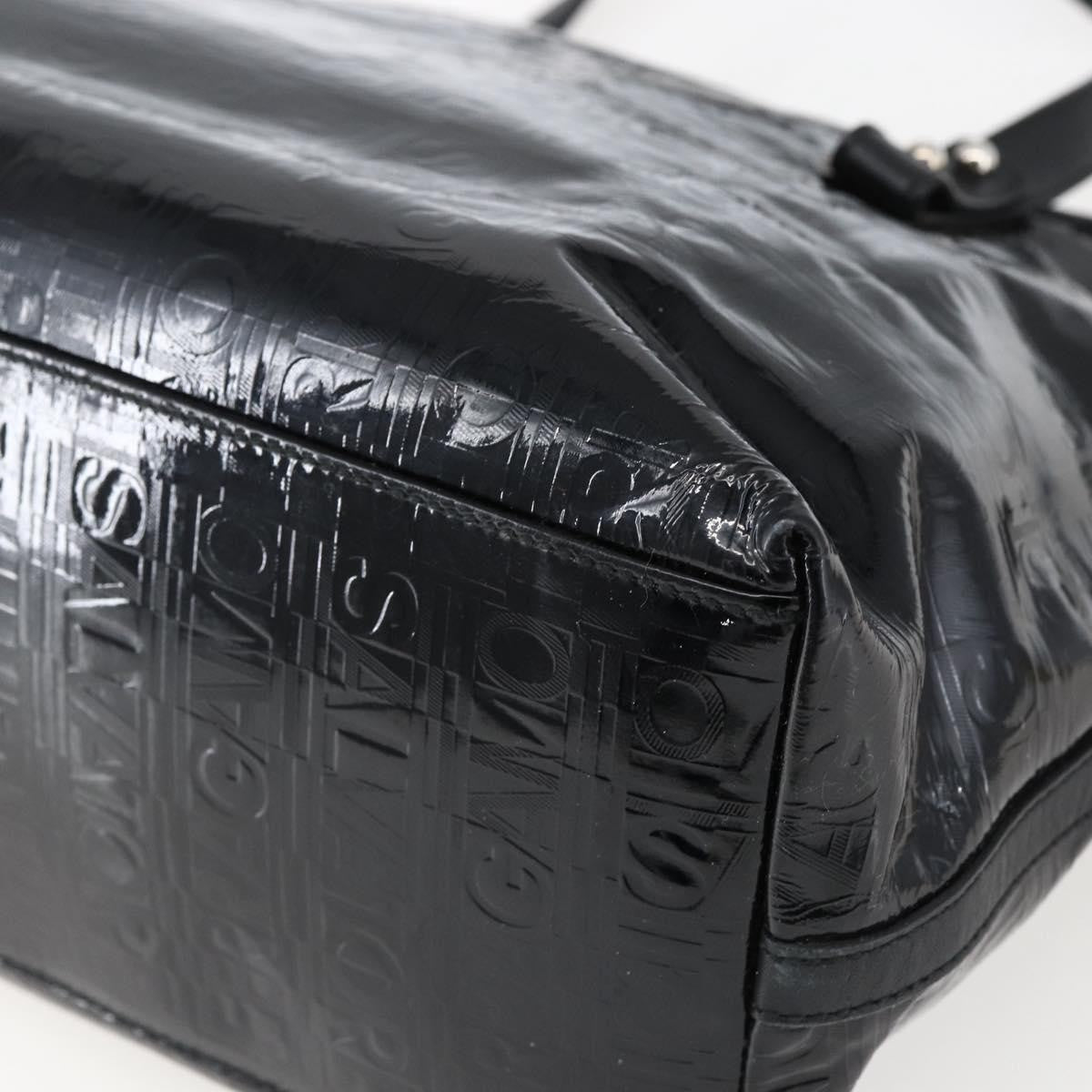 Salvatore Ferragamo Gancini Tote Patent leather, BLACK, PATENT_LEATHER, Tote bag