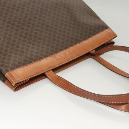 Celine Vintage Macadam Tote bag Canvas, BROWN, CANVAS, Tote bag