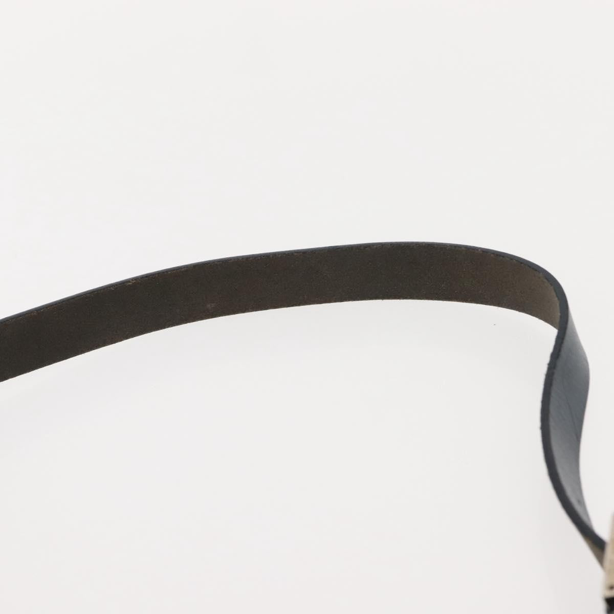 Fendi Belted Flap Shoulder Bag Zucchino Coated Canvas, NAVY, CANVAS, Shoulder bag