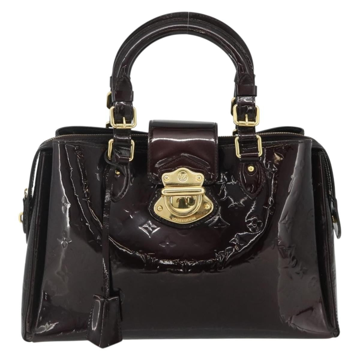 Louis Vuitton Melrose Avenue Handbag Monogram Vernis, Burgundy, Patent Leather, Handbag