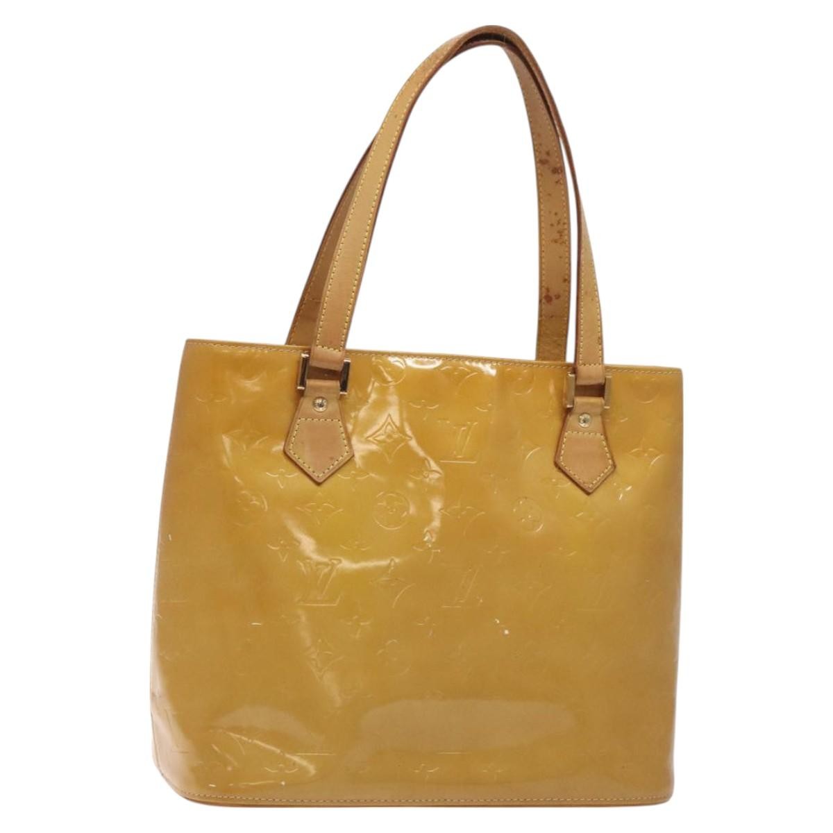 Louis Vuitton Houston Handbag Monogram Vernis, BEIGE, PATENT_LEATHER, Handbag