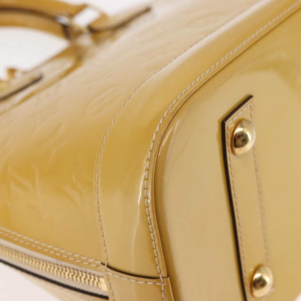 Louis Vuitton Alma Handbag Patent Leather, BEIGE, PATENT_LEATHER, Handbag