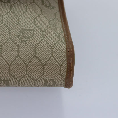 Christian Dior Vintage Honeycomb chain Canvas, BEIGE, PVC, Shoulder bag