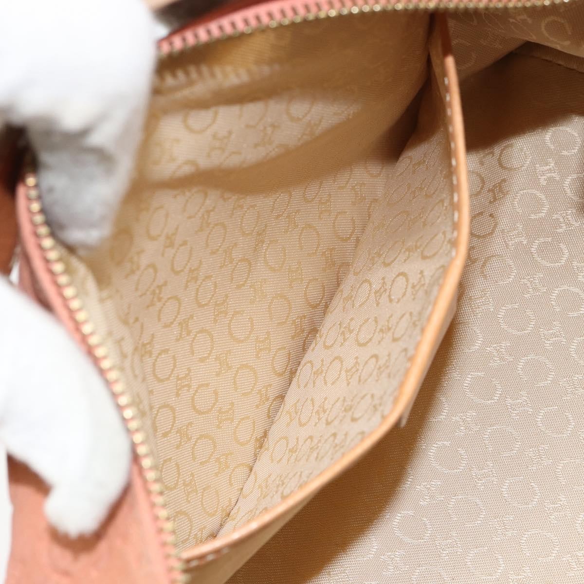 Celine C Macadam Shoulder bag Suede, ORANGE, SUEDE, Shoulder bag