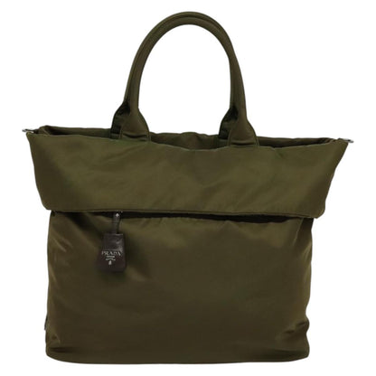 Prada Convertible Double Tote Tessuto, KHAKI, NYLON, Handbag