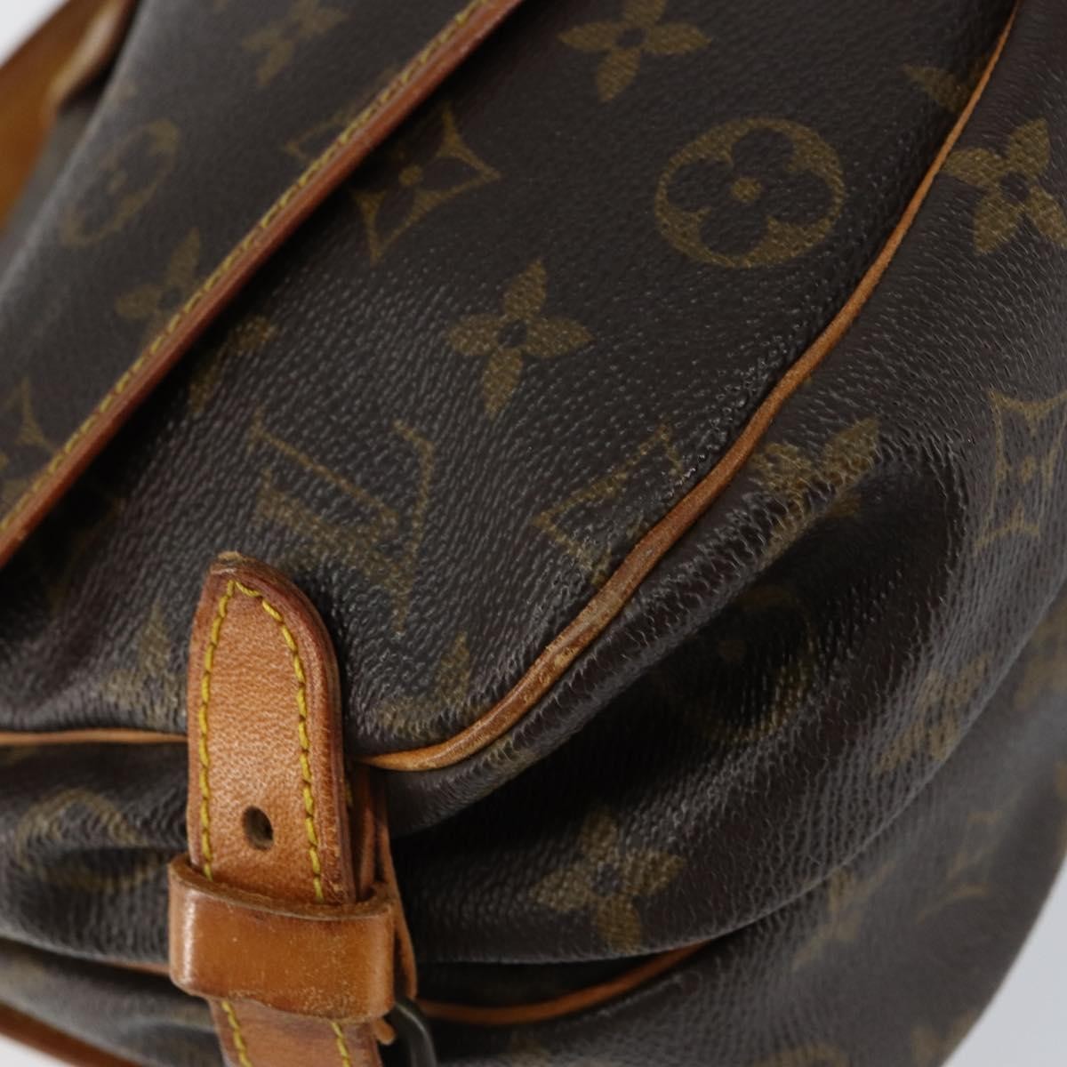 Louis Vuitton Saumur Handbag Monogram Canvas, BROWN, CANVAS, Shoulder bag