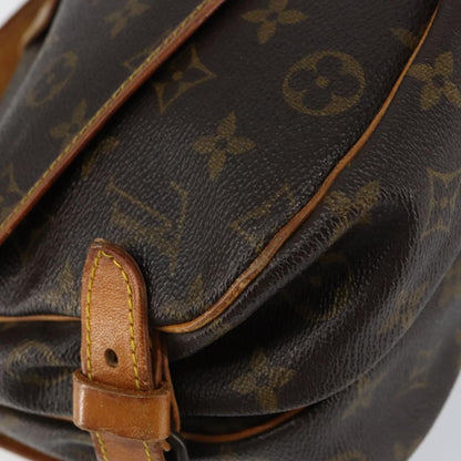 Louis Vuitton Saumur Handbag Monogram Canvas, BROWN, CANVAS, Shoulder bag