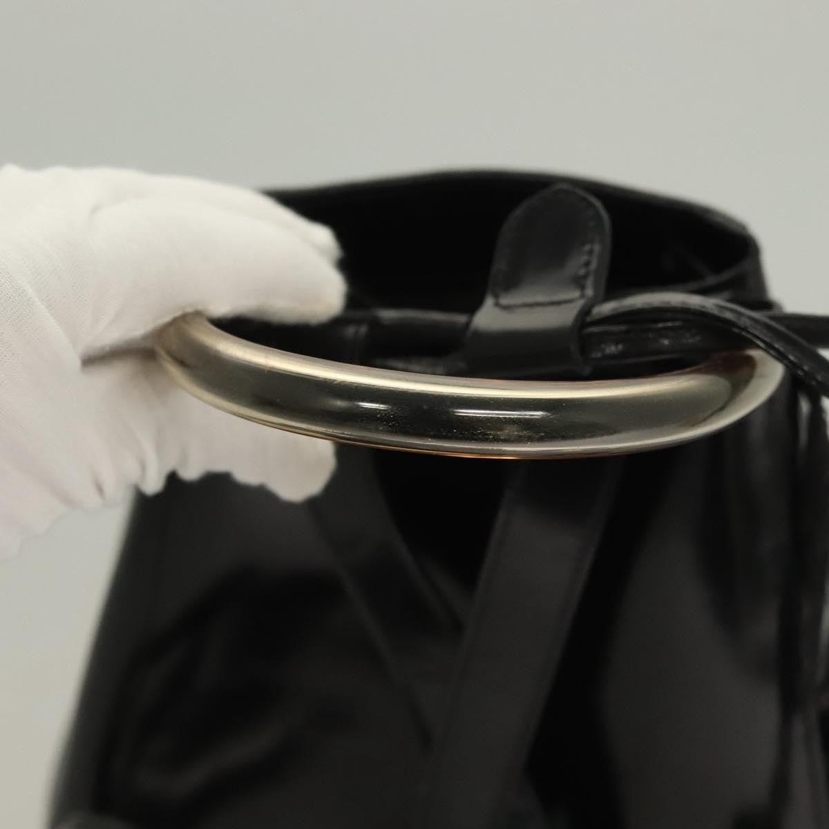 Salvatore Ferragamo Vintage Gancini Backpack Patent Leather, BLACK, PATENT_LEATHER, Backpack