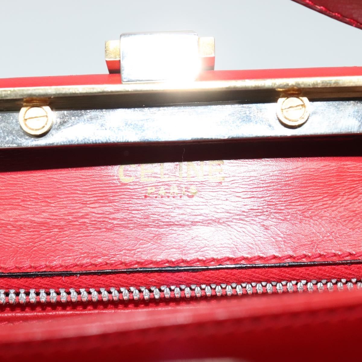 Celine Shoulder Bag Leather, RED, LEATHER, Shoulder bag