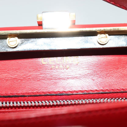 Celine Shoulder Bag Leather, RED, LEATHER, Shoulder bag