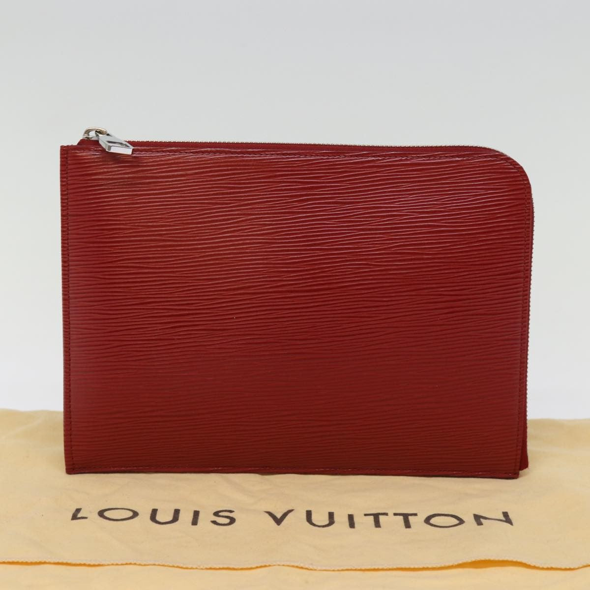 Louis Vuitton Pochette Jour Epi Leather, RED, LEATHER, Clutche & pouche