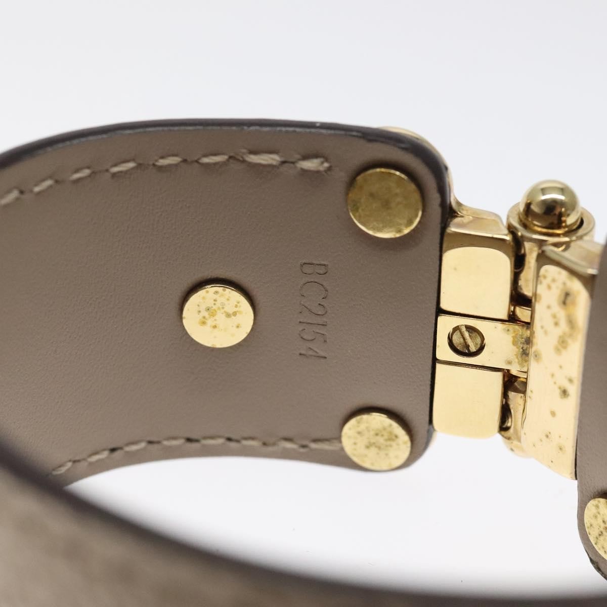 Louis Vuitton Save It Bracelet Leather, BEIGE, LEATHER, Bracelet