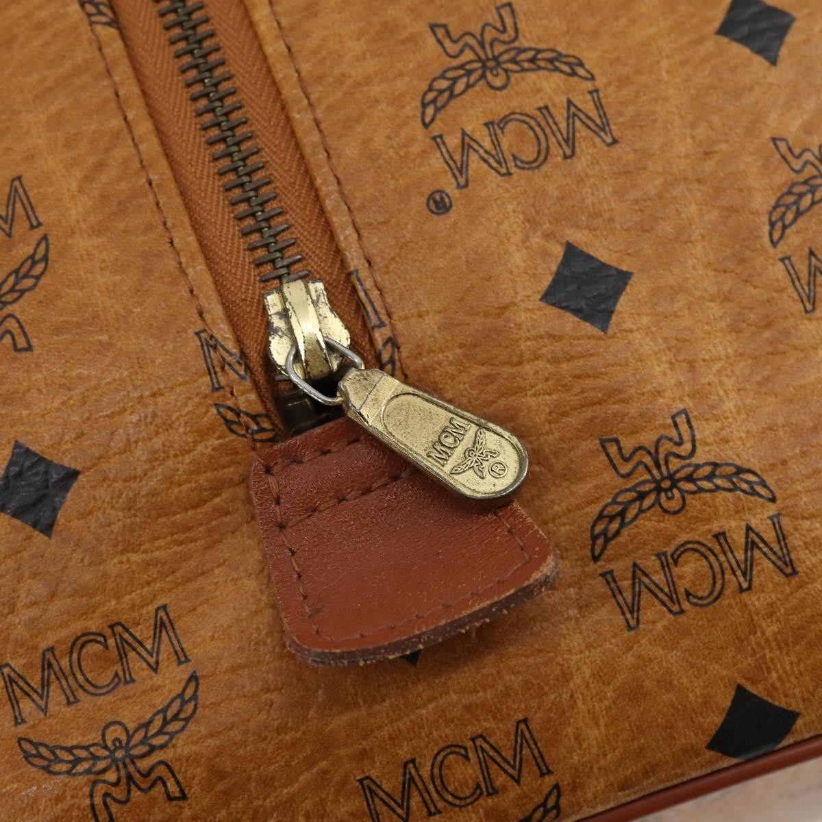 MCM Visetos logogramme Handbag Canvas and Leather, BROWN, CANVAS, Handbag
