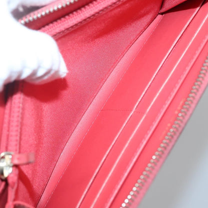 Chanel Filigree Zip Around Wallet Quilted Caviar, PINK, LEATHER, Wallets